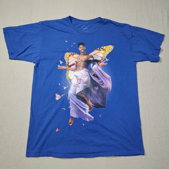 Lil Nas X Long Live Motero Tour/Concert Tee Shirt Mens Size Extra Large Blue - Picture 1 of 6